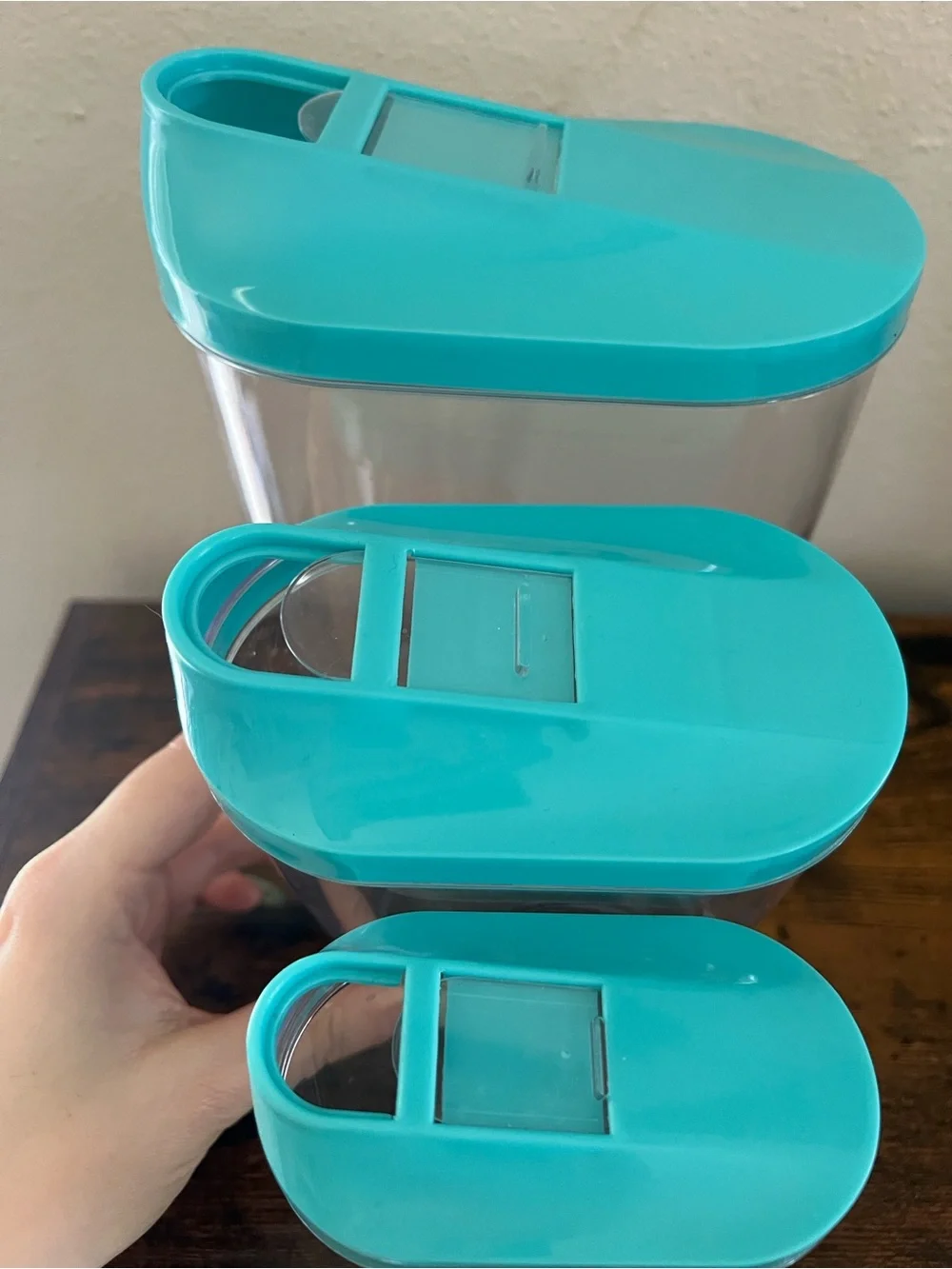 3 Food Storage Containers Blue Multiple Organization